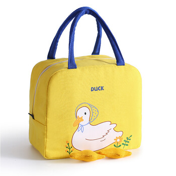 Παιδικές τσάντες μεσημεριανού γεύματος Duck Bento Bag Cartoon Χαριτωμένο κουτί μεσημεριανού γεύματος για γυναίκες μονωτική τσάντα παχύρρευστη χειρός Сумка Женская Sacos Çanta