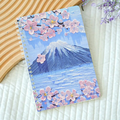 60 lehte A5 õlimaal Märkmikud spiraalvoodriga märkmik Armas multikas Nädalaplaneerija Kirjutamismärkmik Kooli kirjatarbed