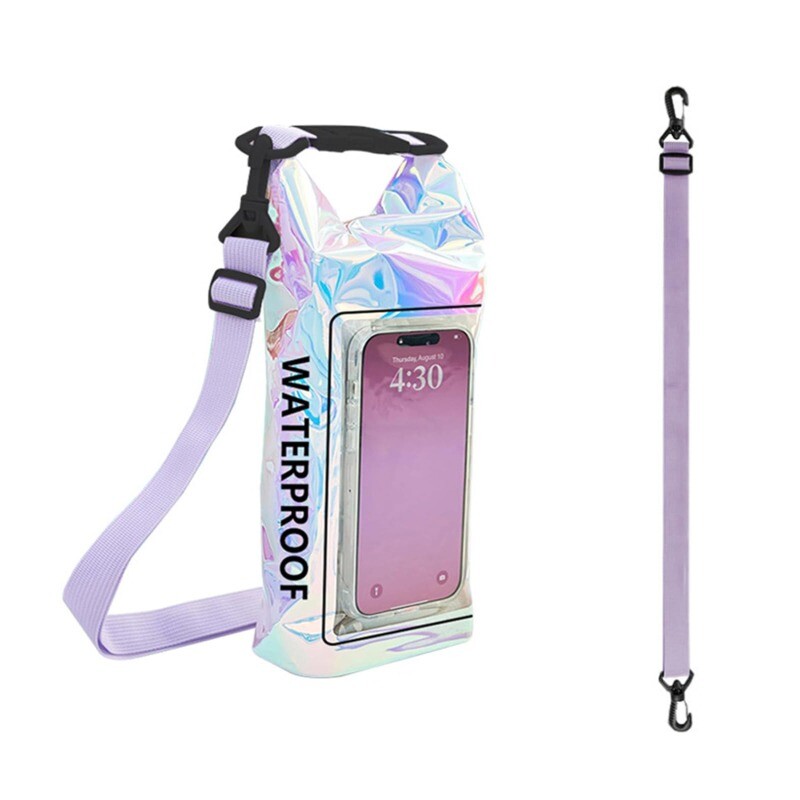 Geantă uscată de 2/5L, saci colorați din PVC, impermeabile, pentru drumeții în derivă, rafting, surfing, caiac, genți pentru sport în aer liber, echipament de înot