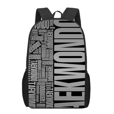 Genți de școală Kungfu Taekwondo Geantă de cărți imprimată 3D Femei Bărbați Rucsac de călătorie ocazional Rucsac pentru laptop pentru adolescent Genți de școală pentru copii Cadou