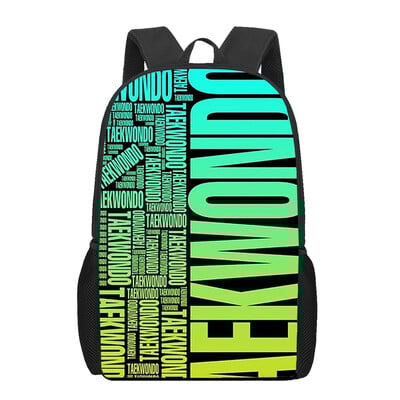 Genți de școală Kungfu Taekwondo Geantă de cărți imprimată 3D Femei Bărbați Rucsac de călătorie ocazional Rucsac pentru laptop pentru adolescent Genți de școală pentru copii Cadou