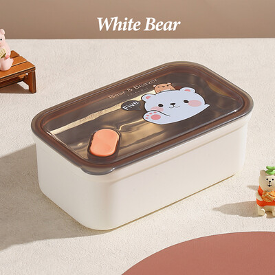 Lastele õpilase Bento Box armas multikas karu panda lõunakarp 304 roostevabast terasest toidu hoiukonteiner piknikukooli jaoks