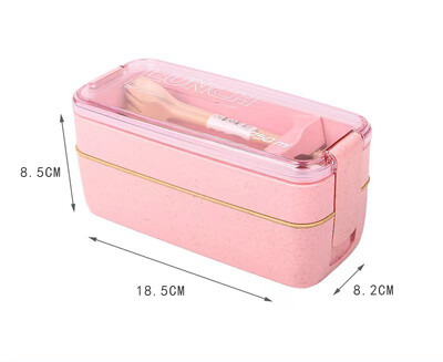 Köök 750 ml Mikrolaineahi lõunakarp Nisuõlgedest sööginõud Toidu säilituskonteiner Lapsed Lapsed Koolikontor kaasaskantav Bento Box