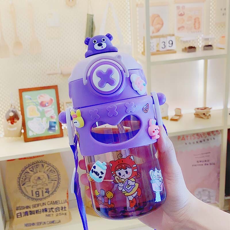 680 ml-es kiváló minőségű kulacs kültéri sport szivárgásmentes tömítés iskolai vizes palackok gyerekeknek italos edények