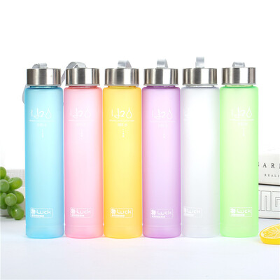 Plastic Water Bottle for Drinking Portable Sport Tea Coffee Cup Kitchen Tools Kids Water Bottle for School Transparent 280ml