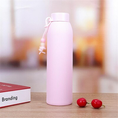 Ceașă portabilă de apă, 320ML, drăguț, ceașcă de apă, ceașcă de băutură, cu mărgele dublă, ceașcă cu suc de cafea, lapte, pentru cadouri de zi de naștere/de sărbători