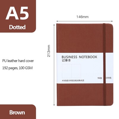 Caiet A5 Jurnal clasic Hârtie punctată Coperta rigidă 100 GSM 192 pagini Planificator Jurnal Bujo Papetarie