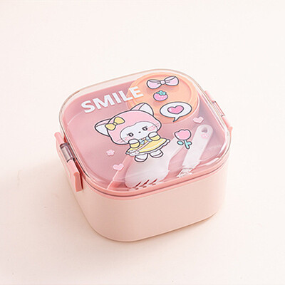 820ml Cartoon Stainless Steel 304 Lunch Box With Spoon Portable Kids Bento Box Μαθητικό Σχολικό Δοχείο