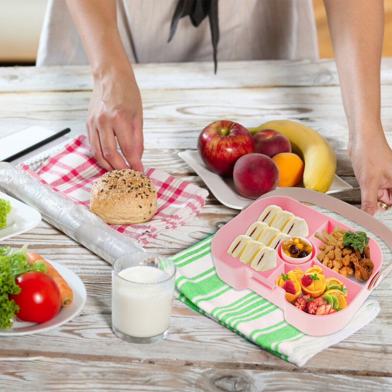 1300 ml suure mahutavusega Bento kast 5 kambriga suletud lekkekindel söögikarp Mikrolaineahjus nõudepesumasinas ohutu kaasaskantav toidukonteiner