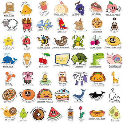 50/100 tk Punny Rewards kleebised Armsad klassiruumi inspireerivad sõnad kleebised isetegemise märkmik Kawaii veekindel kleebis lastele mänguasjale