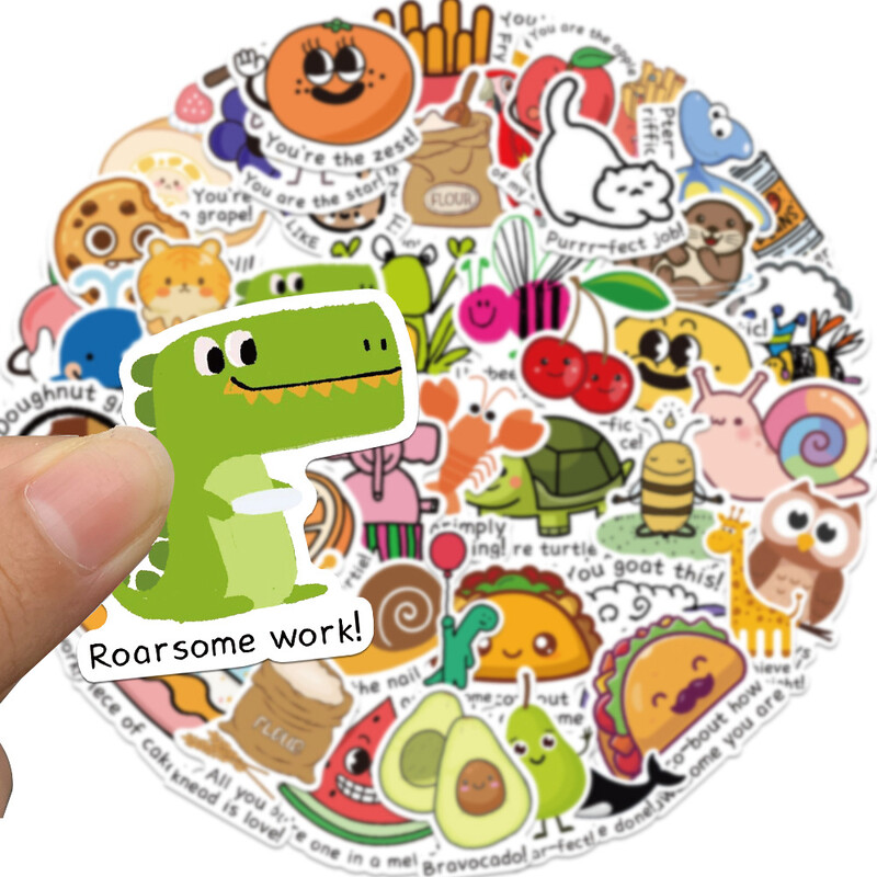 50/100 tk Punny Rewards kleebised Armsad klassiruumi inspireerivad sõnad kleebised isetegemise märkmik Kawaii veekindel kleebis lastele mänguasjale