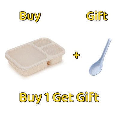 Cutie de prânz pentru cuptor cu microunde, paie de grâu, vesela, container de depozitare a alimentelor, pentru copii, copii, birou, școală, cutie portabilă bento, sac de prânz