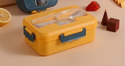 Pietų dėžutės maisto konteineris Bento dėžutė šildoma priešpiečių dėžutė vaikams priešpiečių dėžutė užkandžių šiaudiniai kviečiai korėjietiška sandari studentų plastikinė dėžutė maistui