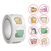 500 buc/rola Autocolante Pokemoni de desene animate Kawaii Anime Eevee Diy Pvc Decalcomanii pentru laptop Decorare Stiker Copii Recompensa Jucărie Cadou pentru fete