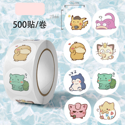 500 buc/rola Autocolante Pokemoni de desene animate Kawaii Anime Eevee Diy Pvc Decalcomanii pentru laptop Decorare Stiker Copii Recompensa Jucărie Cadou pentru fete