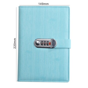 Нова A5 ретро книга с пароли с Lock Diary Book Студентски бележник Notebook подпарола Lock Notebook