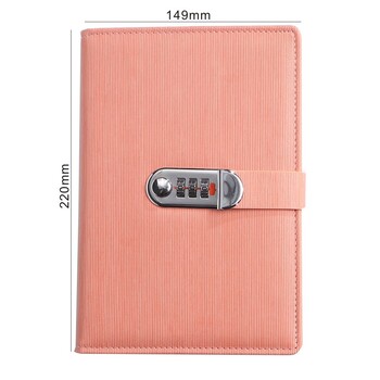 Нова A5 ретро книга с пароли с Lock Diary Book Студентски бележник Notebook подпарола Lock Notebook