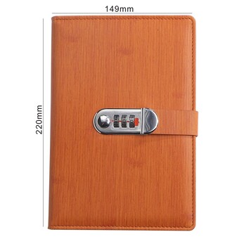 Нова A5 ретро книга с пароли с Lock Diary Book Студентски бележник Notebook подпарола Lock Notebook