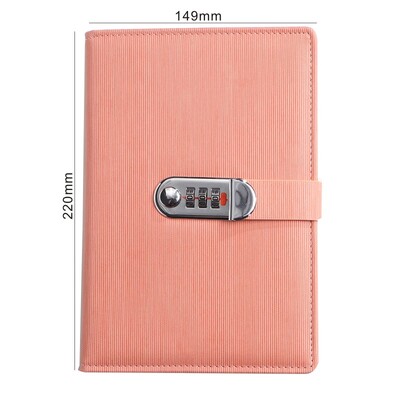Noua carte de parole retro A5 cu Blocare Diary Book Student Notebook Notebook sub-parolă Lock Notebook