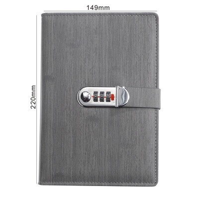 Noua carte de parole retro A5 cu Blocare Diary Book Student Notebook Notebook sub-parolă Lock Notebook