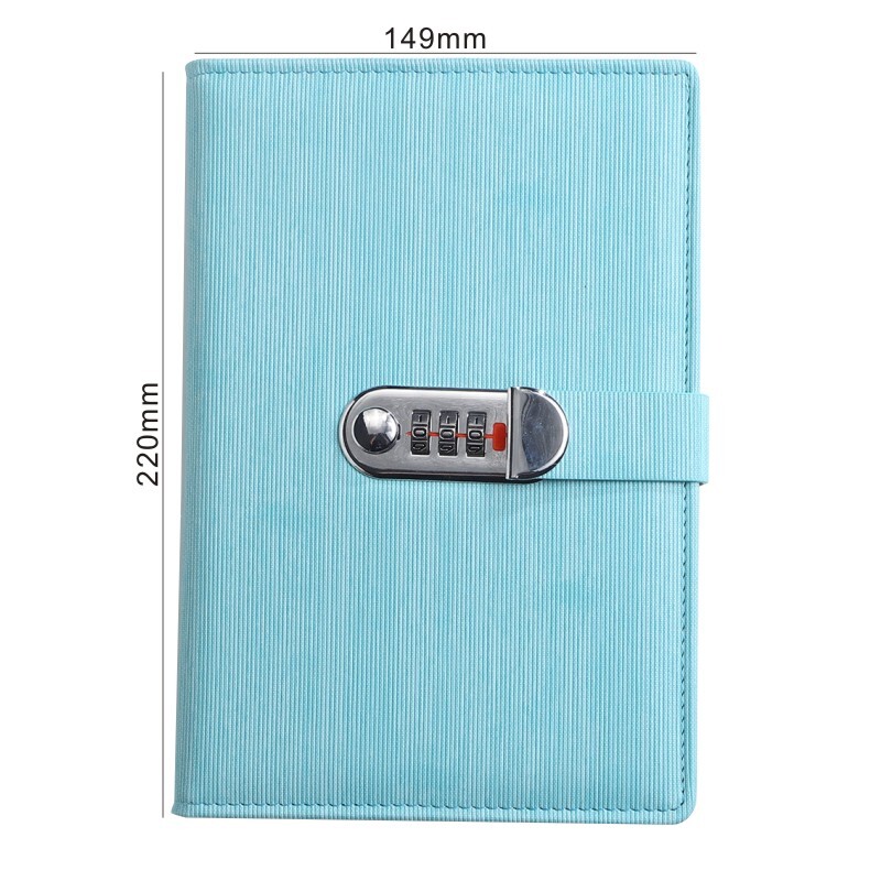 Noua carte de parole retro A5 cu Blocare Diary Book Student Notebook Notebook sub-parolă Lock Notebook