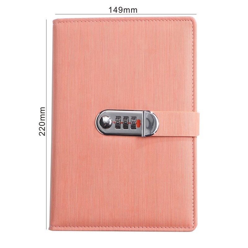 Noua carte de parole retro A5 cu Blocare Diary Book Student Notebook Notebook sub-parolă Lock Notebook
