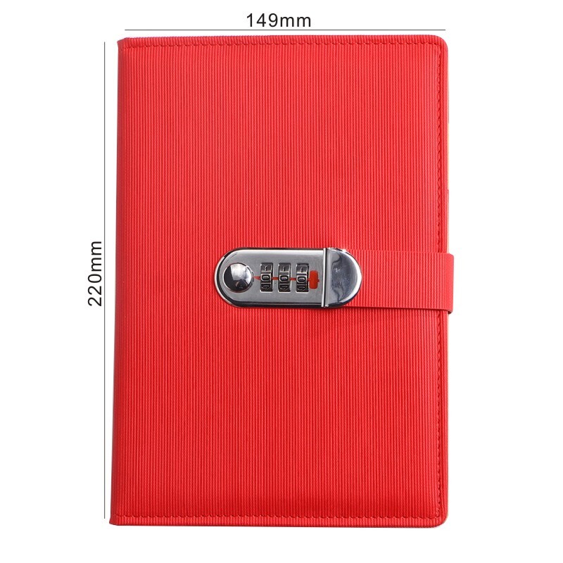 Noua carte de parole retro A5 cu Blocare Diary Book Student Notebook Notebook sub-parolă Lock Notebook