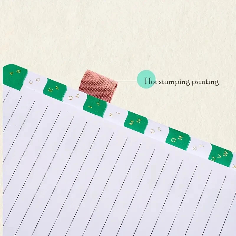 Kõva kaanega parooliraamat tähestikuliste vahekaartidega Märkmik Märkmik Märkmik kirjutusplokid Kontori koolitarbed