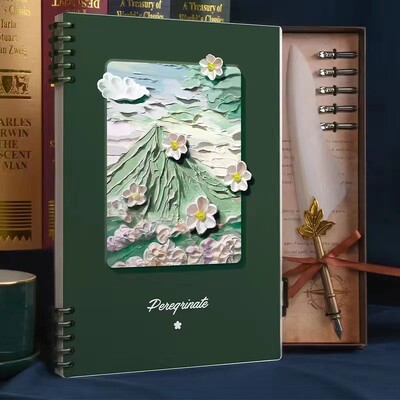 A4 A5 B5 Ελαιογραφία Loose leaf Notebook Αποσπώμενο πηνίο Σημειωματάριο Coil Ημερολόγιο για μαθητές Σχολικά είδη γραφείου