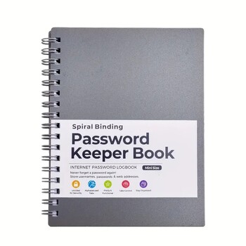 MINI Spiral Password Keeper Book Notepad Сигурни и организирани тетрадки Бележник Дневник Подложки за писане Офис Училищни пособия