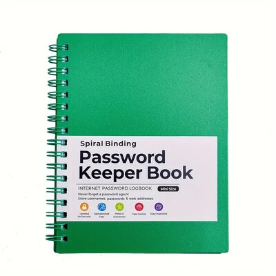 MINI Spiral Password Keeper Book Notepad Сигурни и организирани тетрадки Бележник Дневник Подложки за писане Офис Училищни пособия