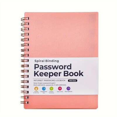 MINI Spiral Password Keeper Book Notepad Сигурни и организирани тетрадки Бележник Дневник Подложки за писане Офис Училищни пособия