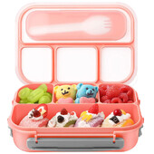 Bento lõunakarbi lõunasöögikonteinerid täiskasvanutele, lastele, väikelastele 1300 ml, 4 kambriga Bento LunchBox mikrolaineahjus, nõudepesumasinas, sügavkülmikuga ohutu