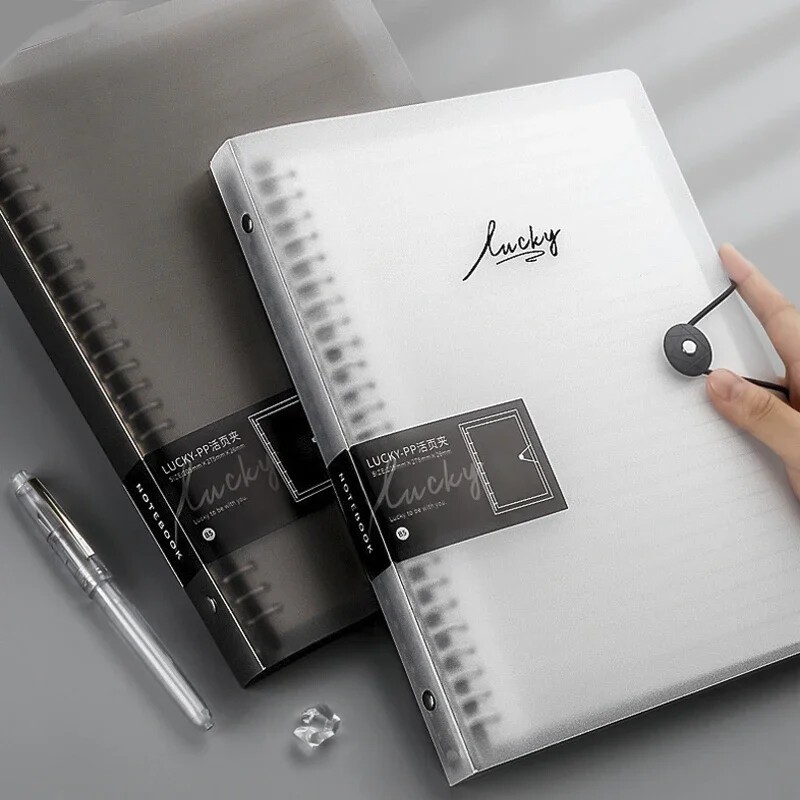 A5 B5 A4 läbipaistev lahtiste lehtedega köitja Märkmiku sisemine südamikkaane Märkmik Ajakirjaplaneerija Kontoritarbed Koolitarbed