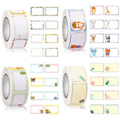 350 τεμ/ρολό Χαριτωμένα αυτοκόλλητα με όνομα κινουμένων σχεδίων Κενή εγγράψιμη ετικέτα για σχολικά παιδιά Ταξινόμηση Αυτοκόλλητα ετικετών για μπιμπερό μωρού