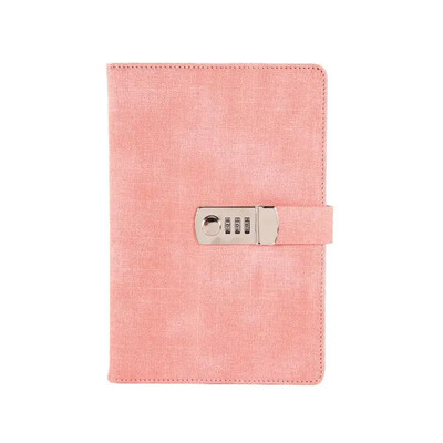 Uus A5 retro parooliraamat koos Lock Diary Book Õpilase märkmiku märkmiku alamparooliga Lukusta märkmik