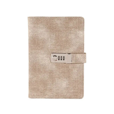 Uus A5 retro parooliraamat koos Lock Diary Book Õpilase märkmiku märkmiku alamparooliga Lukusta märkmik