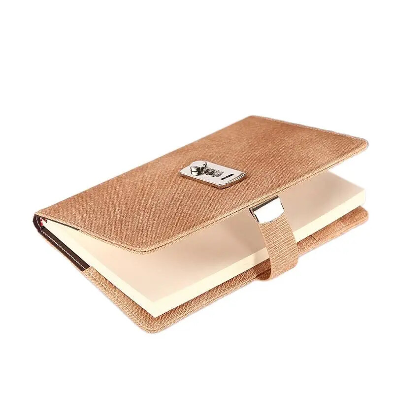 Uus A5 retro parooliraamat koos Lock Diary Book Õpilase märkmiku märkmiku alamparooliga Lukusta märkmik
