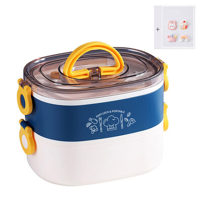 Kawaii lõunakarp tüdrukutele, naistele, armas plastikust piknik Bento Box mikrolaineahjuga kaasaskantav toidukonteiner täiskasvanutele töö lastekool