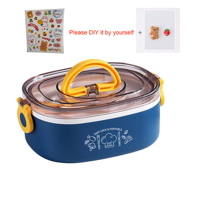 Kawaii lõunakarp tüdrukutele, naistele, armas plastikust piknik Bento Box mikrolaineahjuga kaasaskantav toidukonteiner täiskasvanutele töö lastekool