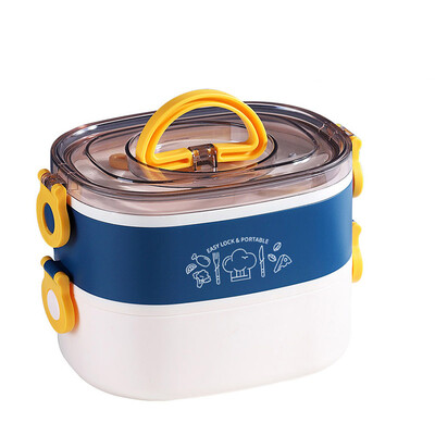 Kawaii lõunakarp tüdrukutele, naistele, armas plastikust piknik Bento Box mikrolaineahjuga kaasaskantav toidukonteiner täiskasvanutele töö lastekool