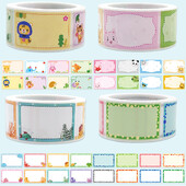 200 tk/rull Tühi kleebis Nimekleebised Raamatusildid Üksused Märgitud Multifilmi Silt Koolilapse Kirjatarbed Armas armas siltide kleebis