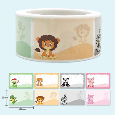 200 tk/rull Tühi kleebis Nimekleebised Raamatusildid Üksused Märgitud Multifilmi Silt Koolilapse Kirjatarbed Armas armas siltide kleebis