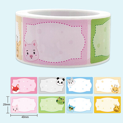 200 tk/rull Tühi kleebis Nimekleebised Raamatusildid Üksused Märgitud Multifilmi Silt Koolilapse Kirjatarbed Armas armas siltide kleebis