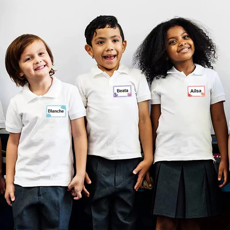 200 tk/rull Tühi kleebis Nimekleebised Raamatusildid Üksused Märgitud Multifilmi Silt Koolilapse Kirjatarbed Armas armas siltide kleebis