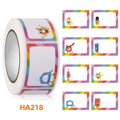 350 tk/rull DIY käsitsi kirjutatud isekleepuvad nimekleebised armas multikas lasteaiaõpilaste raamat tühi ümbrik Pitseri etikettide kleebis