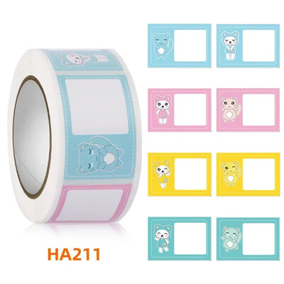 350 tk/rull DIY käsitsi kirjutatud isekleepuvad nimekleebised armas multikas lasteaiaõpilaste raamat tühi ümbrik Pitseri etikettide kleebis