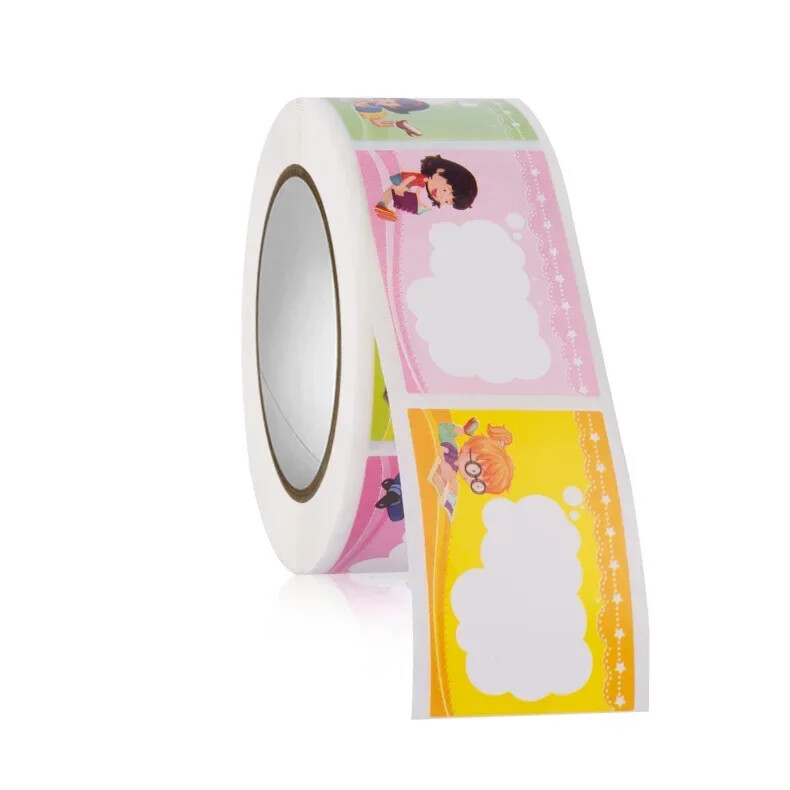 350 tk/rull DIY käsitsi kirjutatud isekleepuvad nimekleebised armas multikas lasteaiaõpilaste raamat tühi ümbrik Pitseri etikettide kleebis