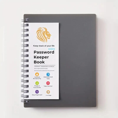 Спирална книга с пароли с раздели по азбучен ред Тетрадки Малък бележник Тетрадка с твърди корици Дневник Подложки за писане Офис Училищни пособия
