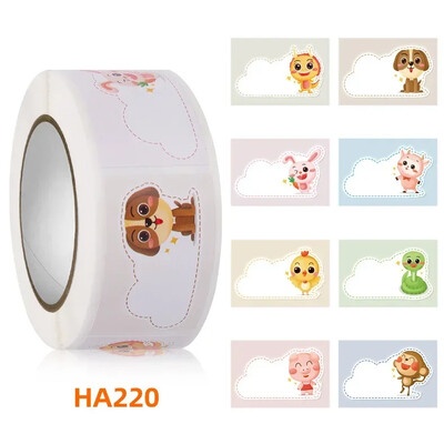 350 buc/rola, autocolante auto-adezive, scrise de mână, pentru elevi de grădiniță, cartea plic goală, etichete autocolante